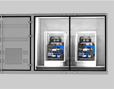 500 m3/h Generador de hidrógeno en contenedor de 1 MW Electrolisador de agua para centrales eléctricas de pilas de combustible